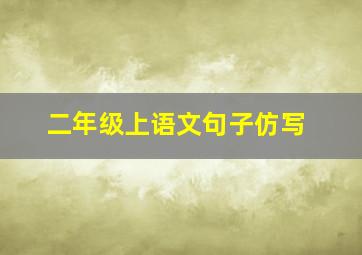 二年级上语文句子仿写