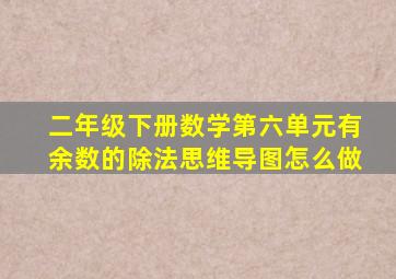 二年级下册数学第六单元有余数的除法思维导图怎么做