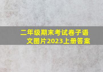 二年级期末考试卷子语文图片2023上册答案