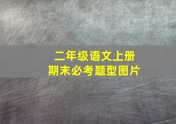 二年级语文上册期末必考题型图片