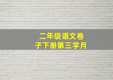 二年级语文卷子下册第三学月