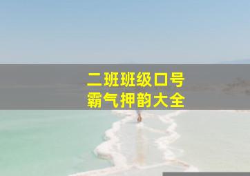 二班班级口号霸气押韵大全