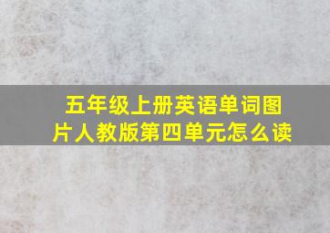 五年级上册英语单词图片人教版第四单元怎么读