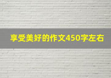 享受美好的作文450字左右