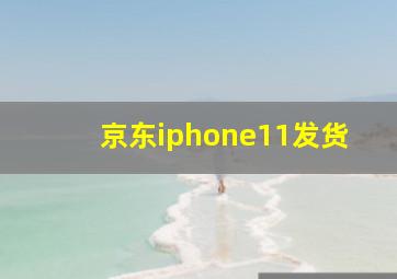 京东iphone11发货