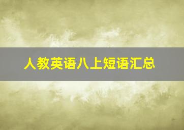 人教英语八上短语汇总