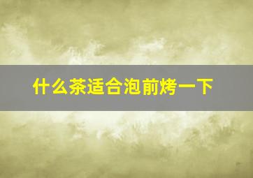 什么茶适合泡前烤一下