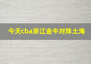 今天cba浙江金牛对阵土海