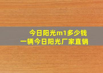 今日阳光m1多少钱一辆今日阳光厂家直销