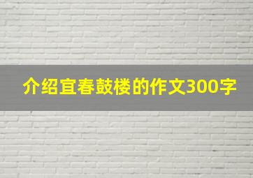 介绍宜春鼓楼的作文300字