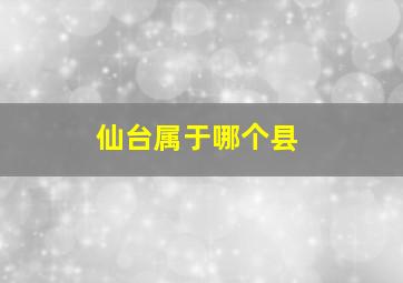 仙台属于哪个县