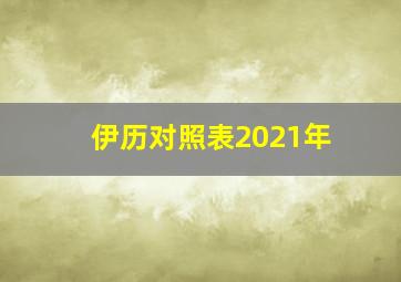 伊历对照表2021年