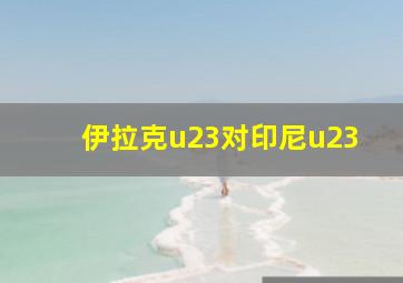 伊拉克u23对印尼u23