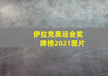 伊拉克奥运会奖牌榜2021图片