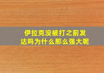 伊拉克没被打之前发达吗为什么那么强大呢