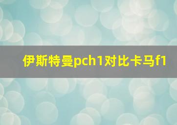 伊斯特曼pch1对比卡马f1