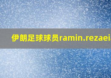 伊朗足球球员ramin.rezaeian