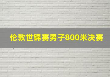 伦敦世锦赛男子800米决赛