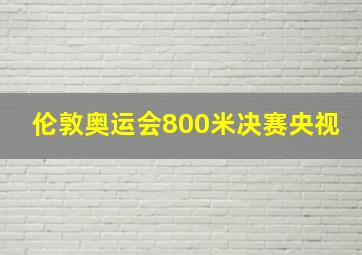 伦敦奥运会800米决赛央视