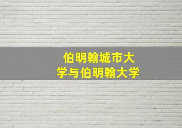 伯明翰城市大学与伯明翰大学