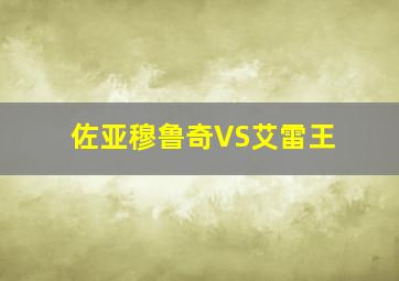 佐亚穆鲁奇VS艾雷王