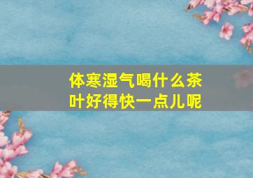 体寒湿气喝什么茶叶好得快一点儿呢