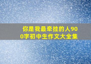 你是我最牵挂的人900字初中生作文大全集