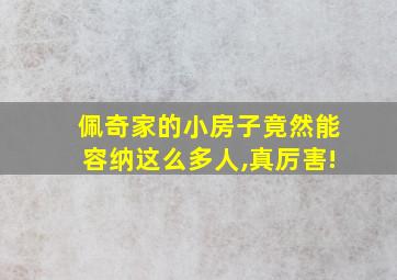 佩奇家的小房子竟然能容纳这么多人,真厉害!