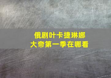 俄剧叶卡捷琳娜大帝第一季在哪看