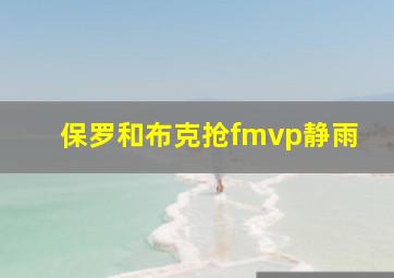 保罗和布克抢fmvp静雨