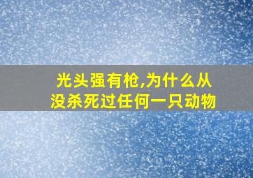 光头强有枪,为什么从没杀死过任何一只动物