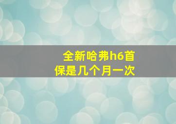 全新哈弗h6首保是几个月一次