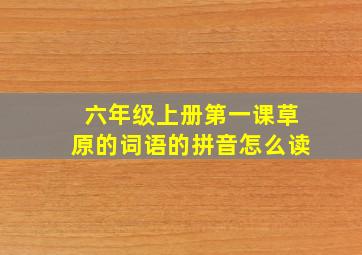 六年级上册第一课草原的词语的拼音怎么读