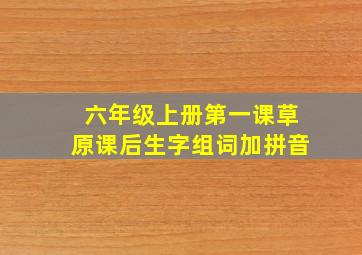 六年级上册第一课草原课后生字组词加拼音