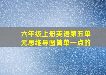 六年级上册英语第五单元思维导图简单一点的