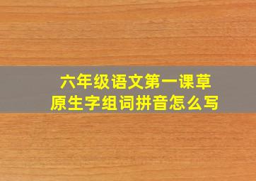 六年级语文第一课草原生字组词拼音怎么写