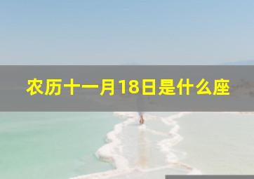 农历十一月18日是什么座