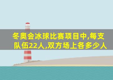 冬奥会冰球比赛项目中,每支队伍22人,双方场上各多少人