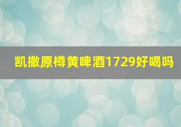 凯撒原樽黄啤酒1729好喝吗