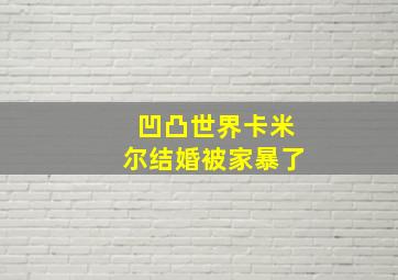 凹凸世界卡米尔结婚被家暴了