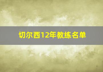 切尔西12年教练名单