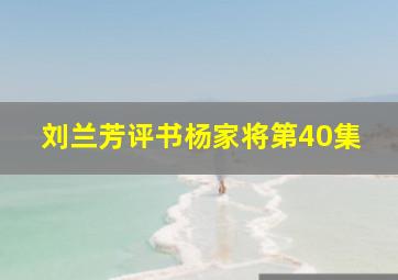 刘兰芳评书杨家将第40集