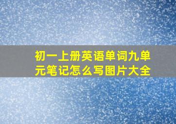 初一上册英语单词九单元笔记怎么写图片大全