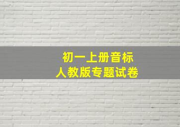 初一上册音标人教版专题试卷