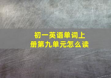 初一英语单词上册第九单元怎么读