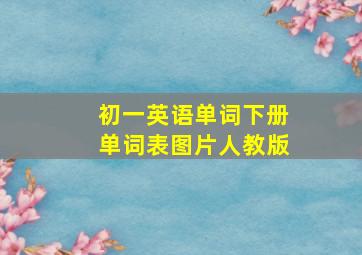 初一英语单词下册单词表图片人教版