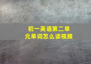 初一英语第二单元单词怎么读视频