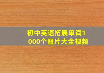 初中英语拓展单词1000个图片大全视频