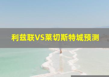 利兹联VS莱切斯特城预测