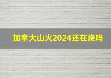 加拿大山火2024还在烧吗